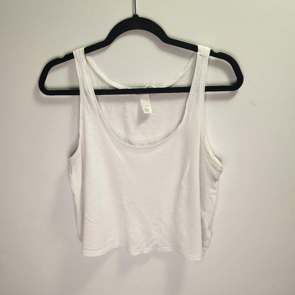 H&M Basic White Crop Top - Size S